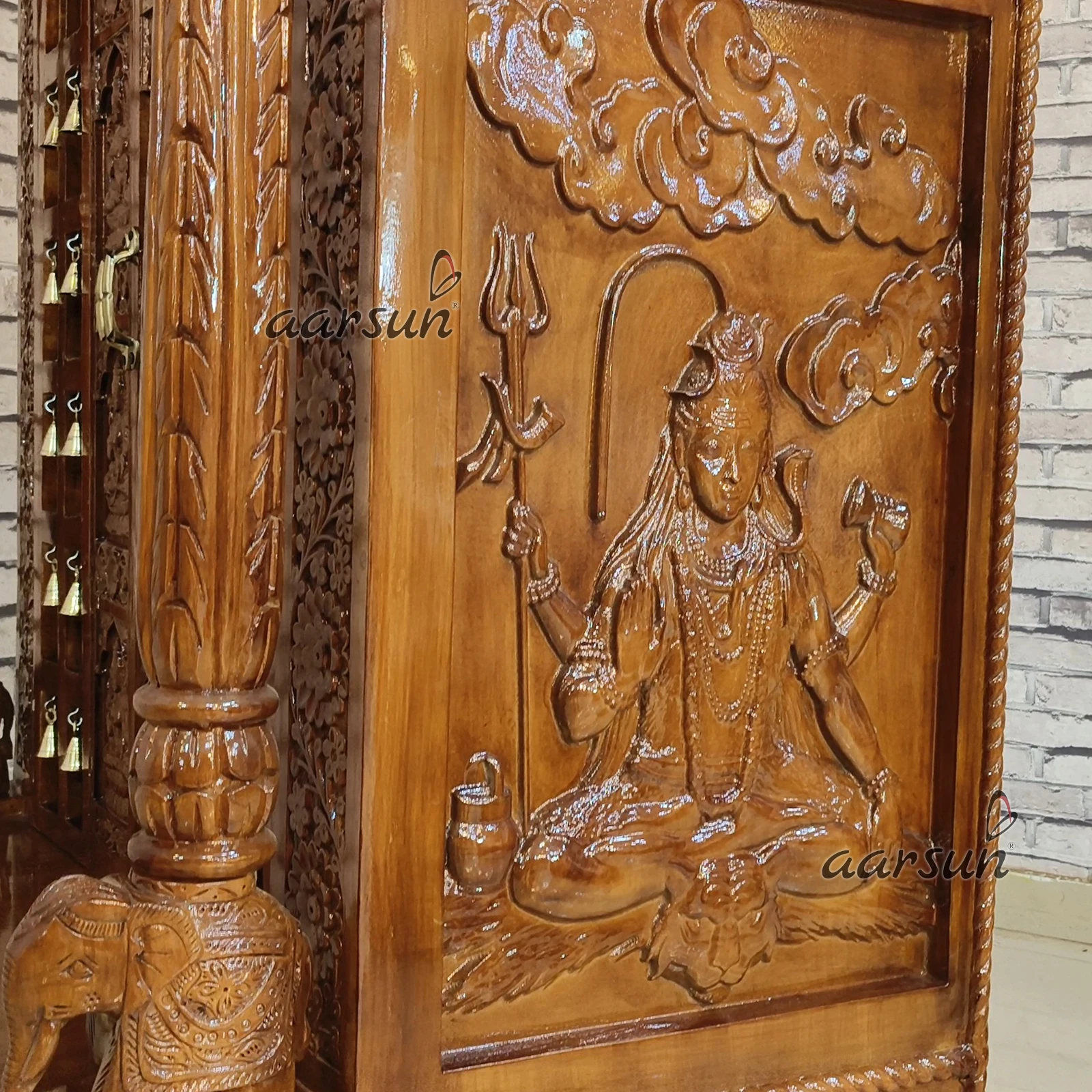 Ashtalakshmi wooden temple for your Puja Room View 5