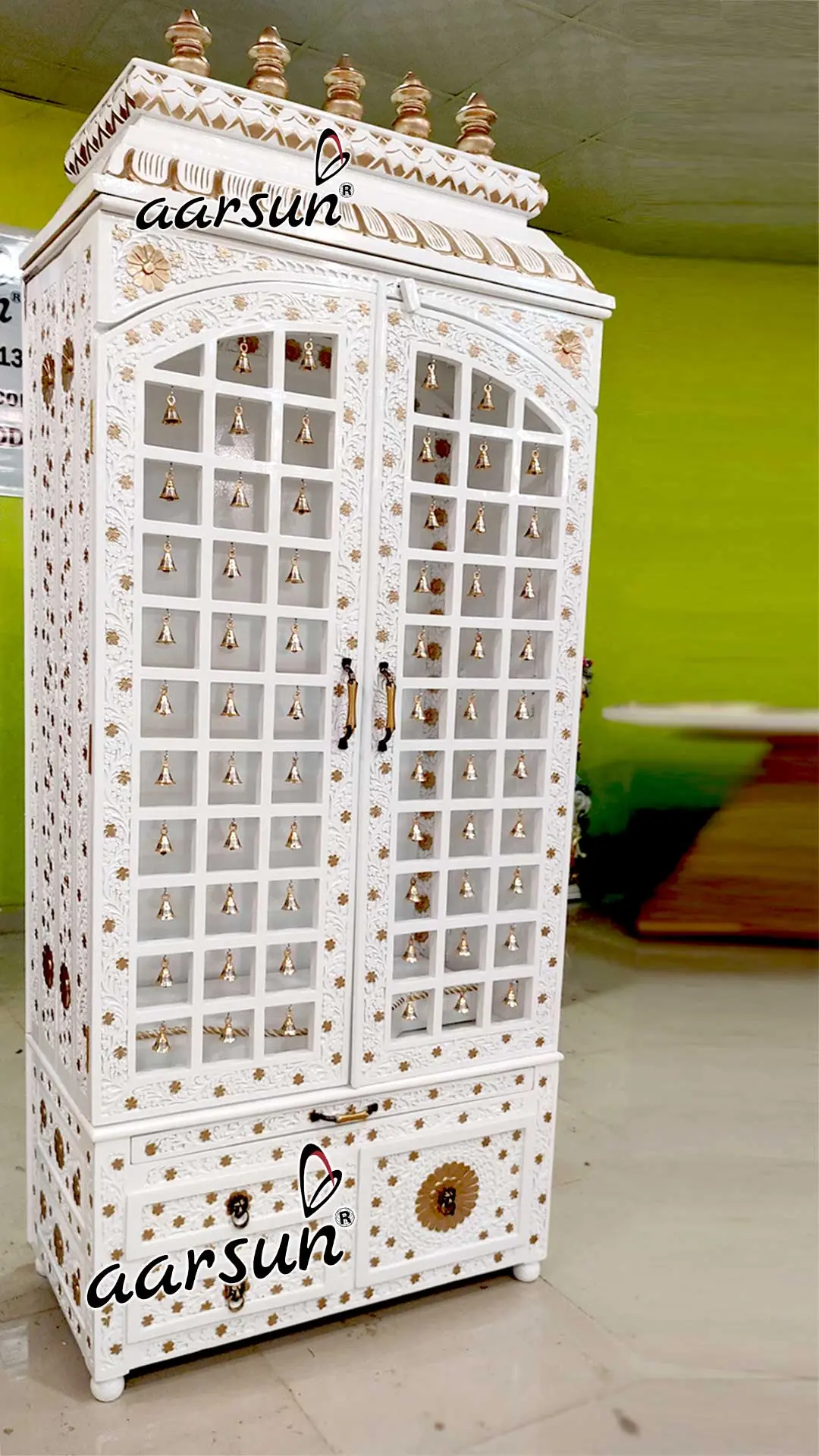 Beautifully Carved White Temple YT-639 View 6