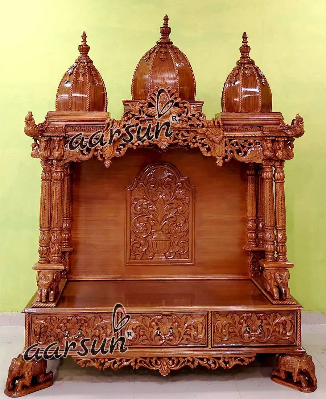 Beautifully Carved Wood Temple mandir design View 4
