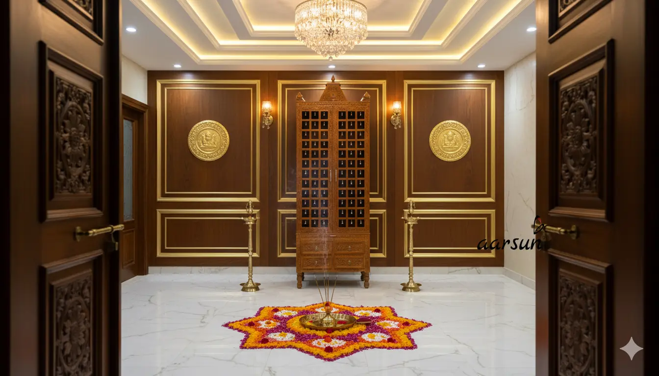 Bell Temple in Teak Wood View 2