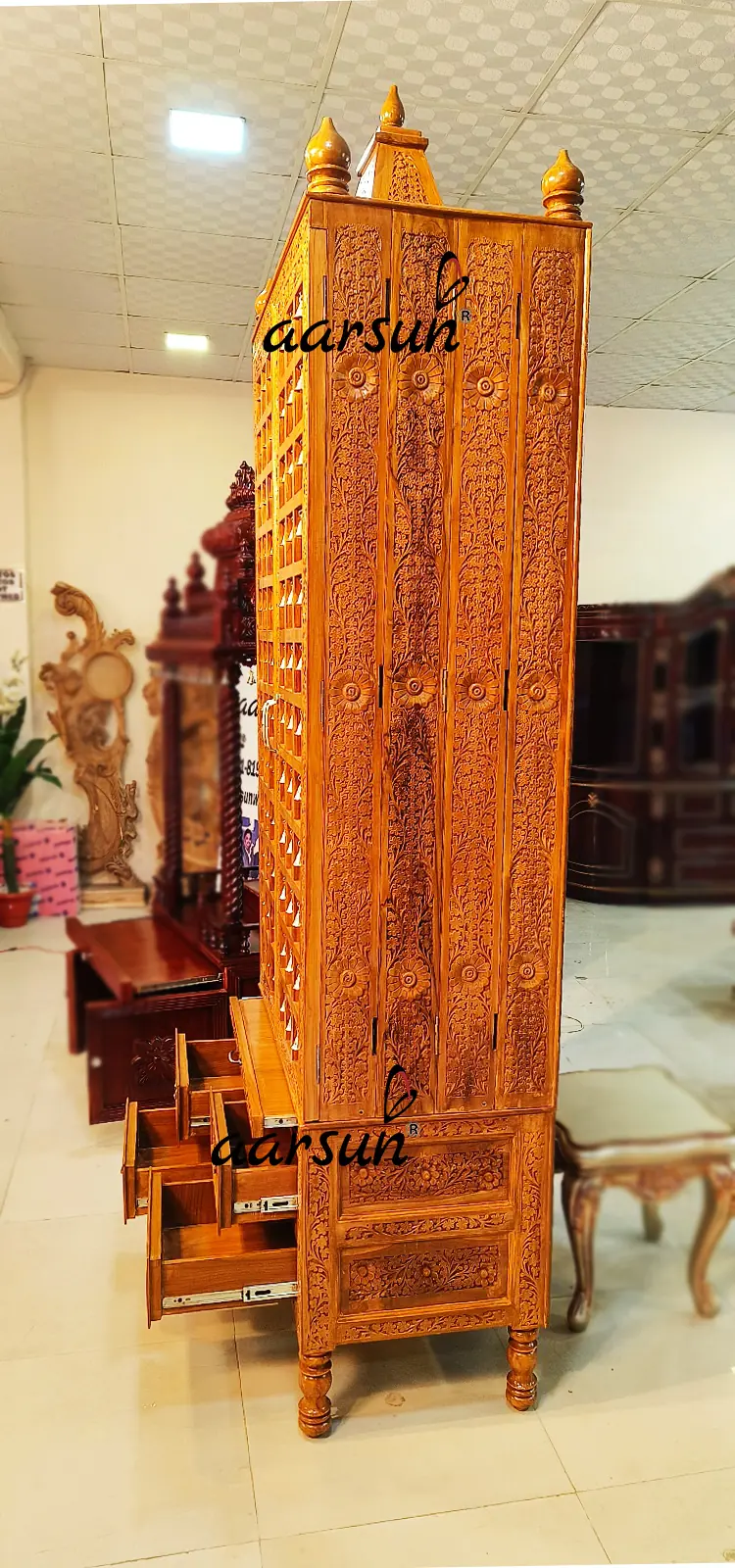 Bell Temple in Teak Wood View 3