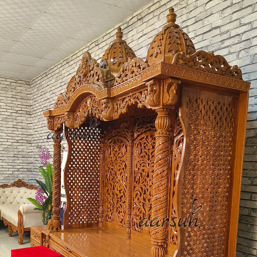 Big North Design Grand Pooja Mandir with Double Chowki View 6