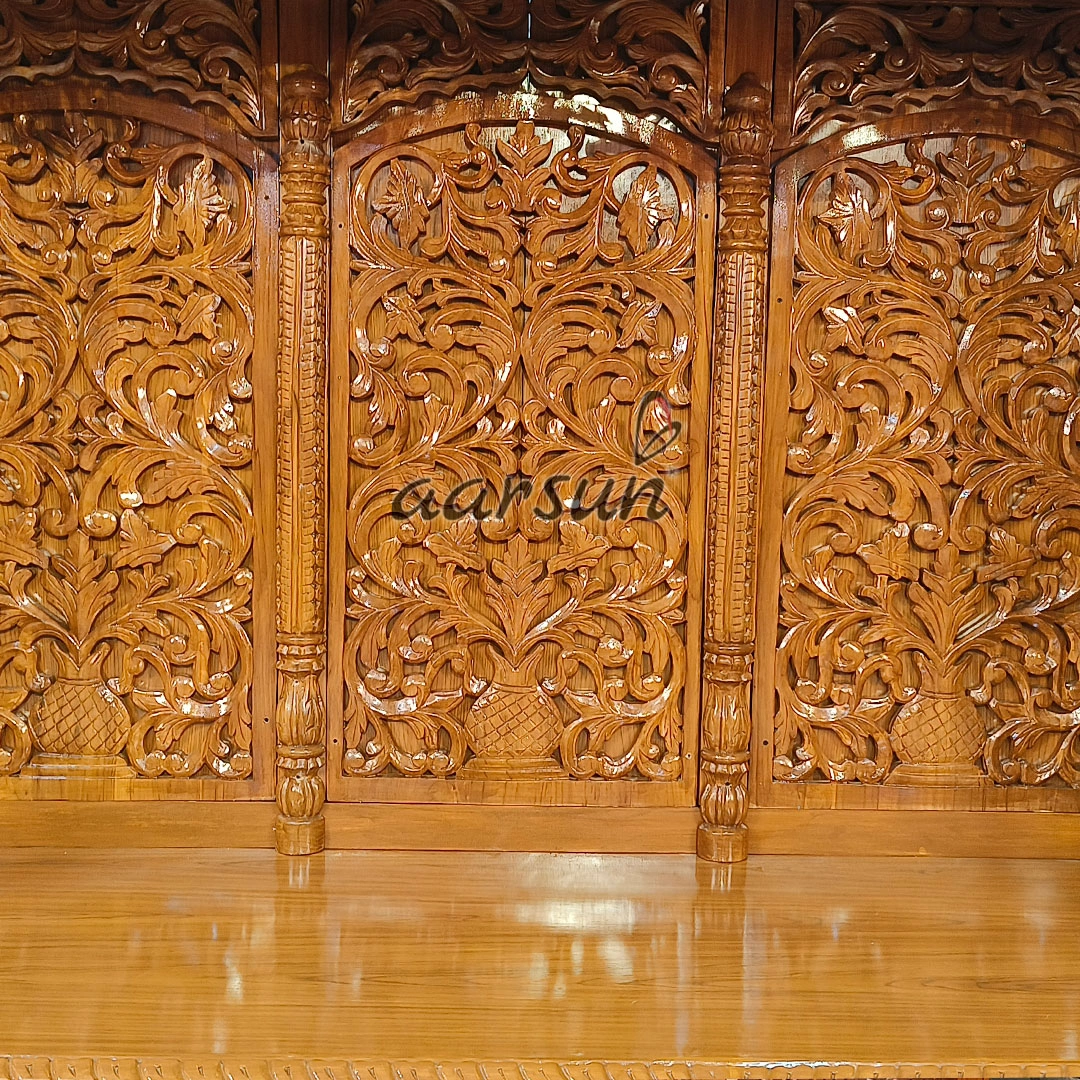 Big North Design Grand Pooja Mandir with Double Chowki View 7