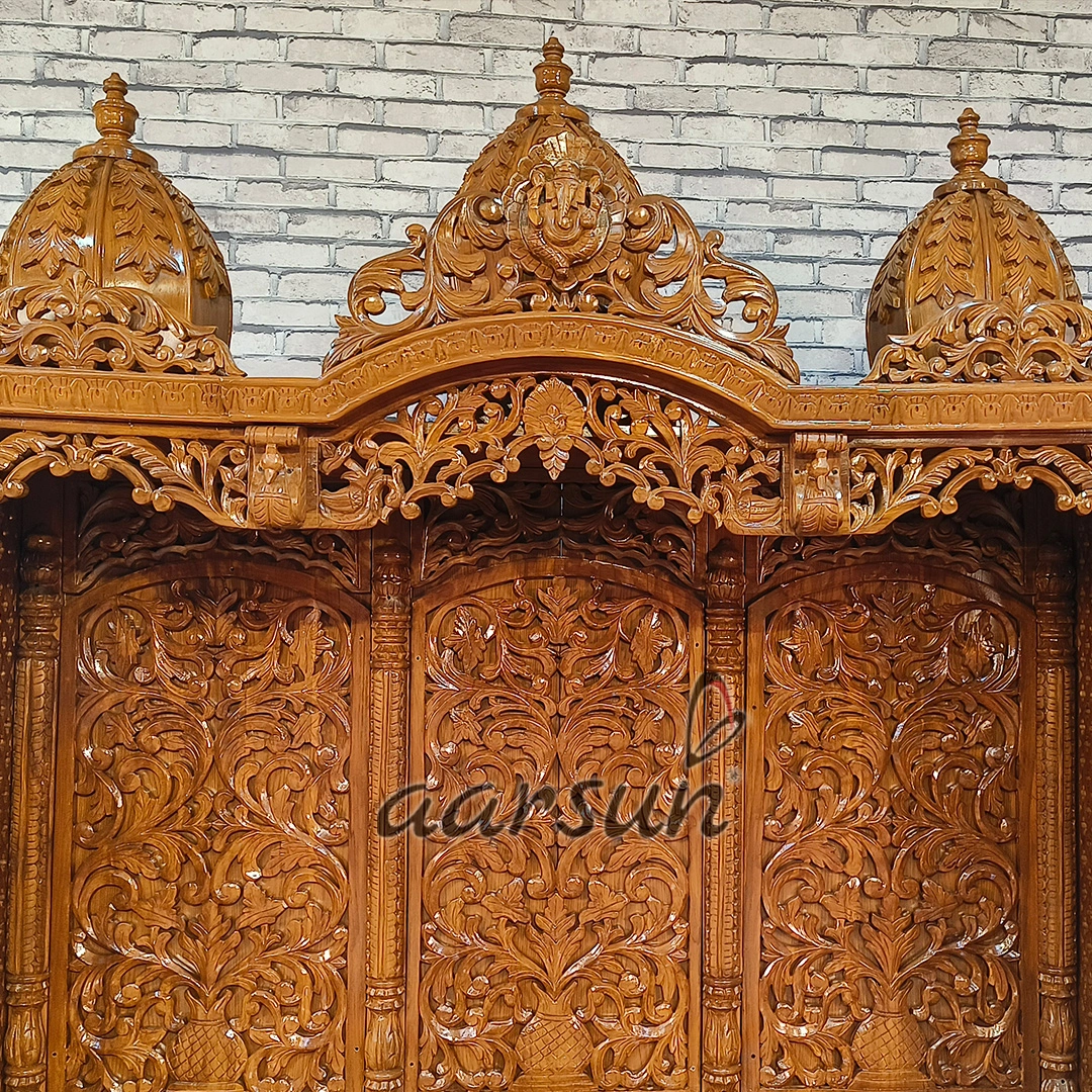 Big North Design Grand Pooja Mandir with Double Chowki View 8