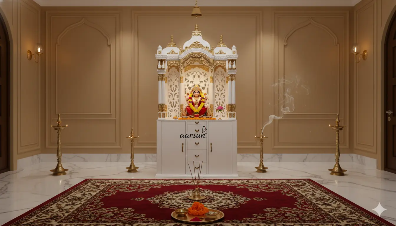 Devasthanam Pooja Mandir with Cabinet YT-602