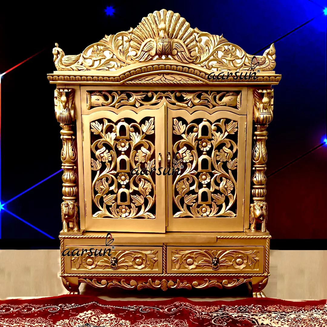 3 feet by 4 Feet Pooja Mandir Exclusive Design - YT730 View 2