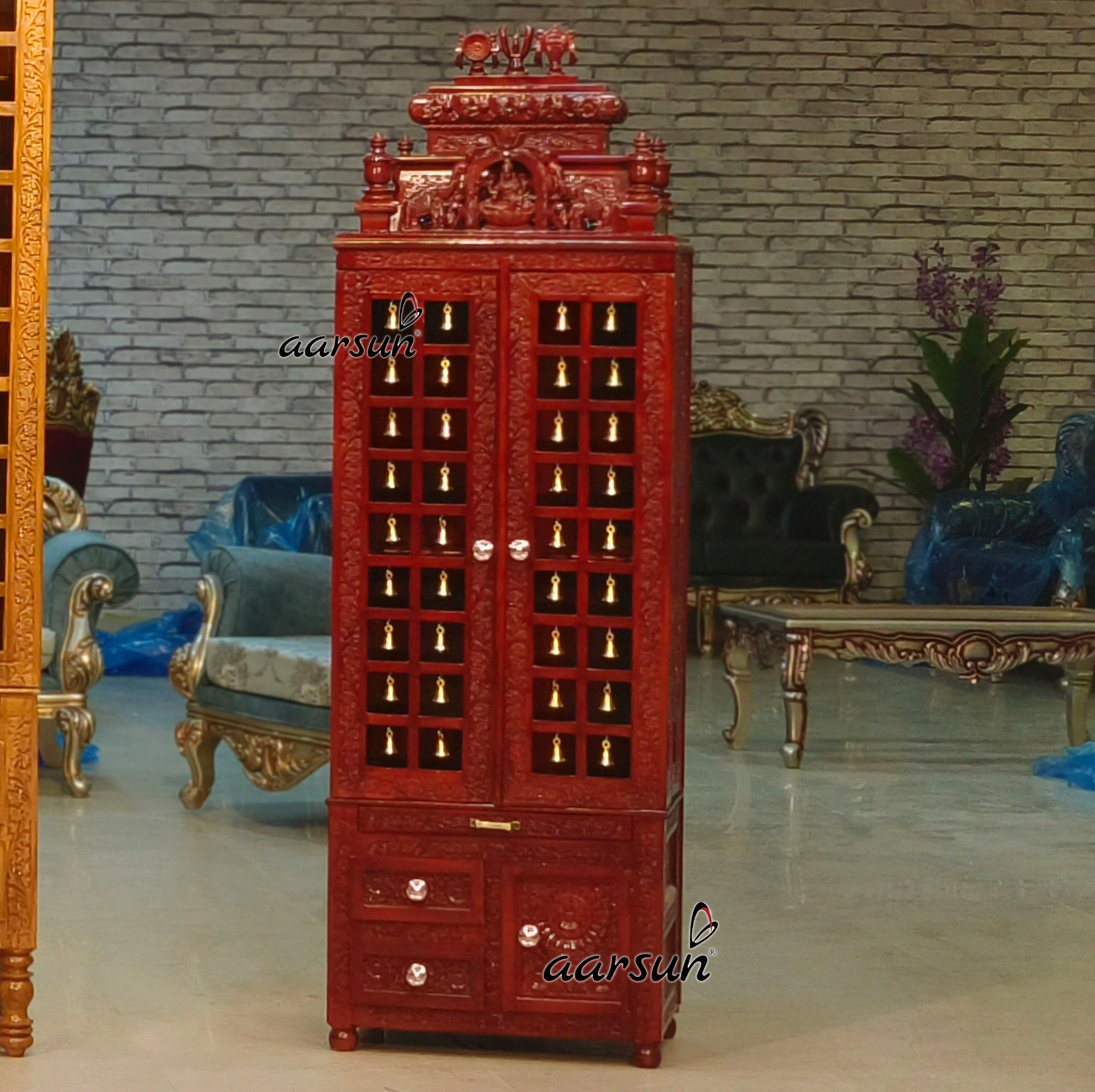 Exquisite Teak Wood Temple View 3