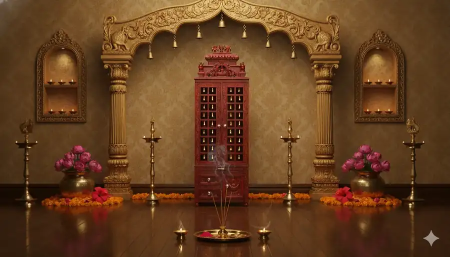 Exquisite Teak Wood Temple