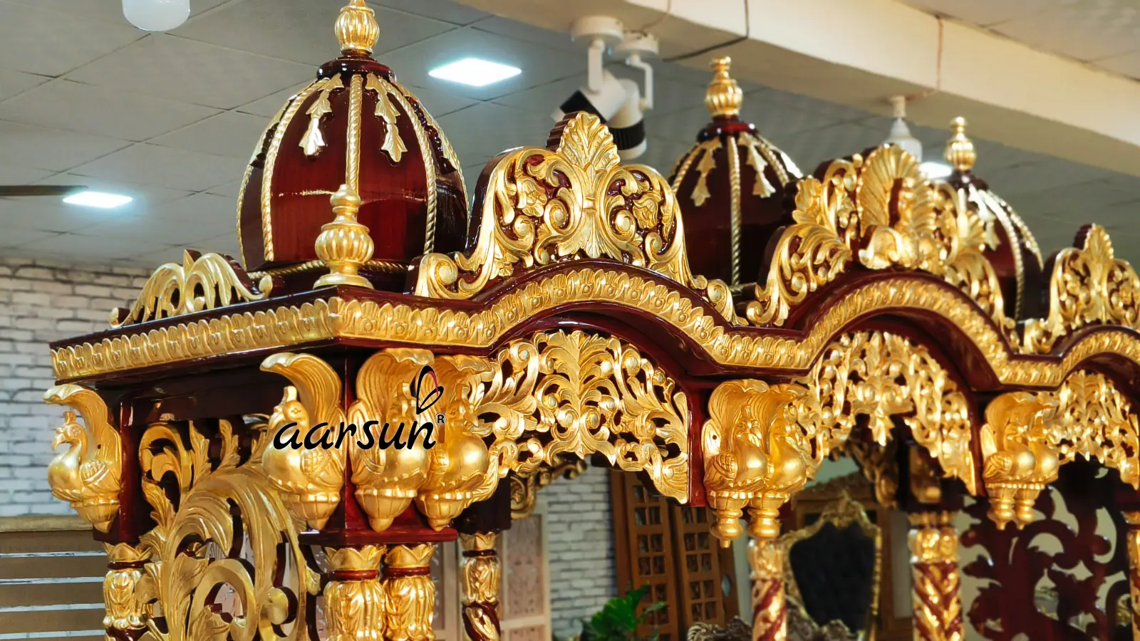 Exquisite Wooden Mandir, Pooja Temple, Home Mandir View 6