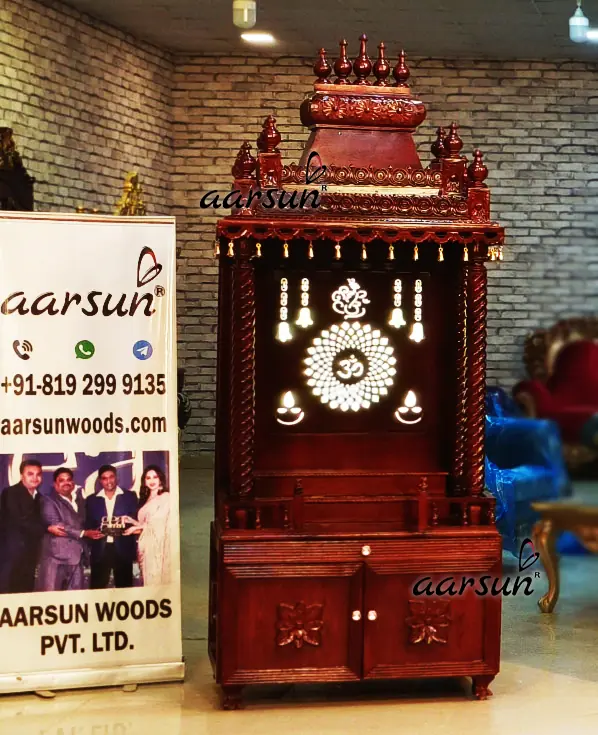 Modern & Classical Fusion Temple in Teak Wood - YTN85 View 6