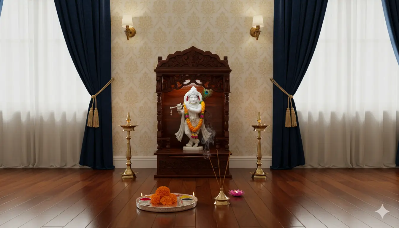 Hand Carved Sheesham Temple MNDR-0091