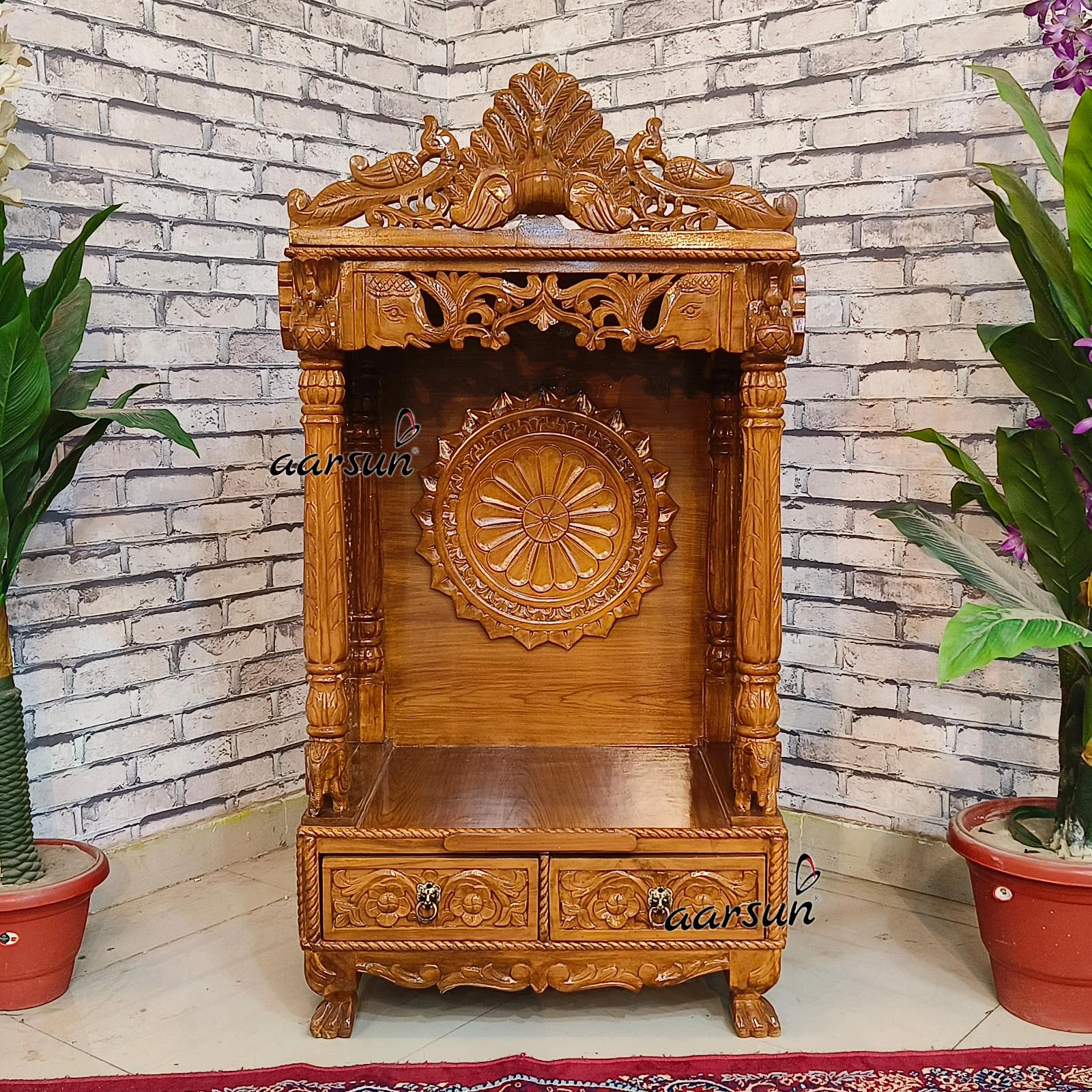 Hand Carved Temple with Intricate Carving View 2