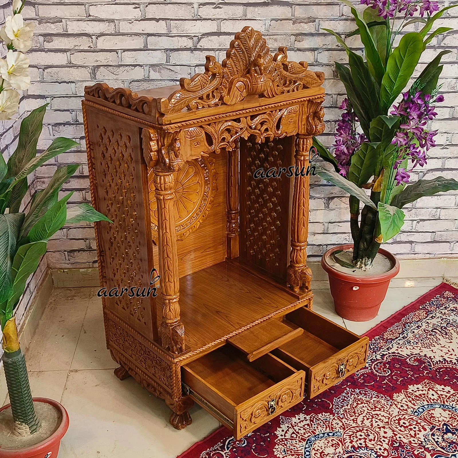 Hand Carved Temple with Intricate Carving View 7