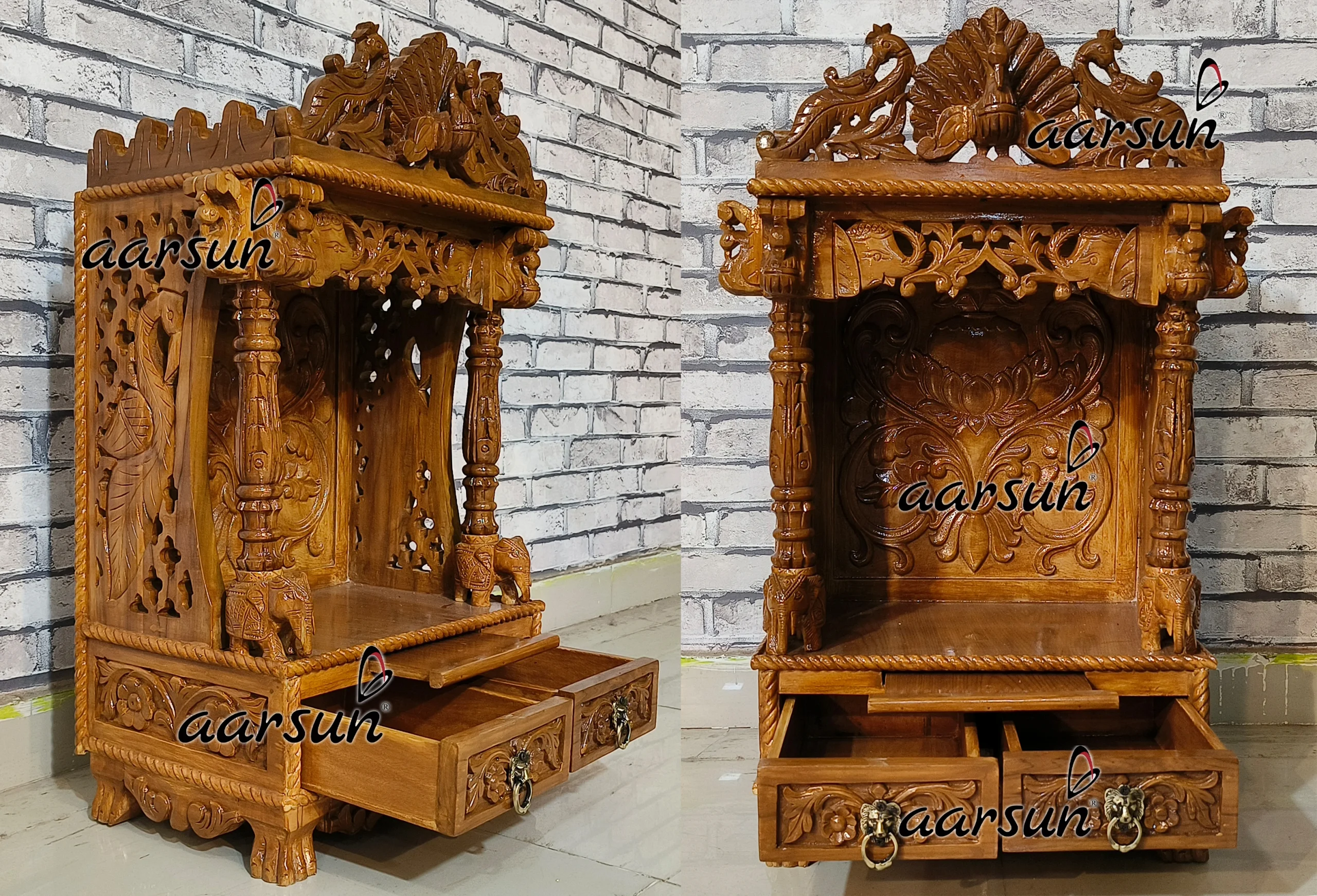 Hand Carved Temple with Intricate Carving View 9