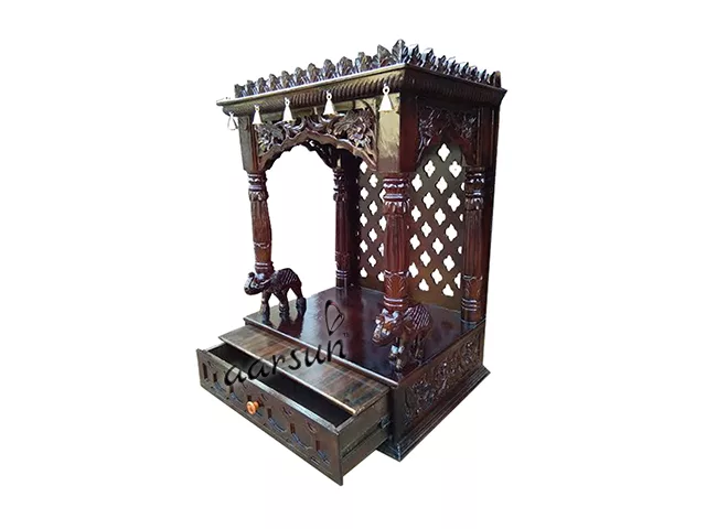 Hand Carved Wooden Temple YT-13 View 2