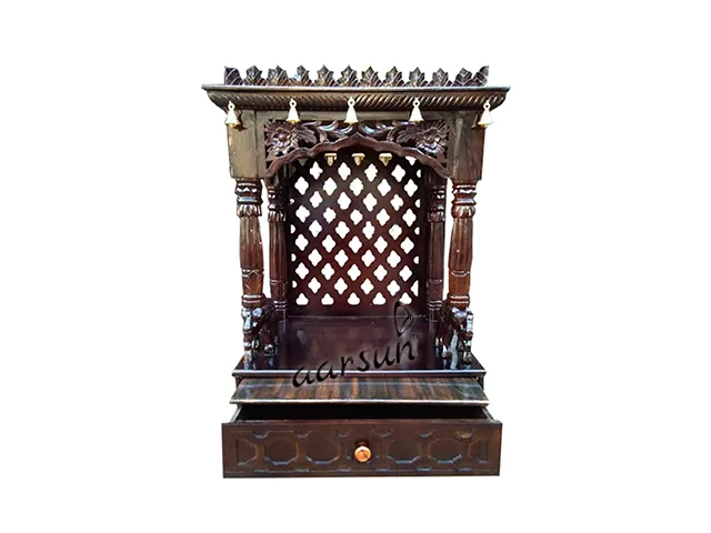 Hand Carved Wooden Temple YT-13 View 3