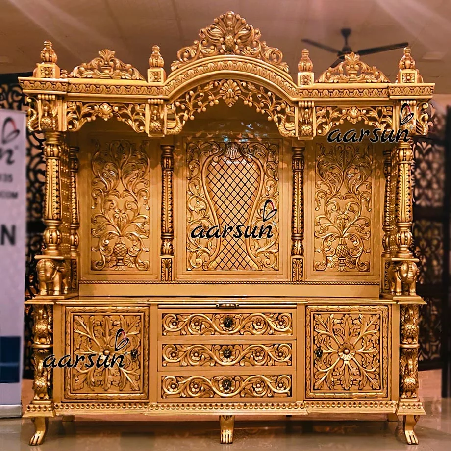 Handcrafted Antique Gold Temple YT-389 View 4