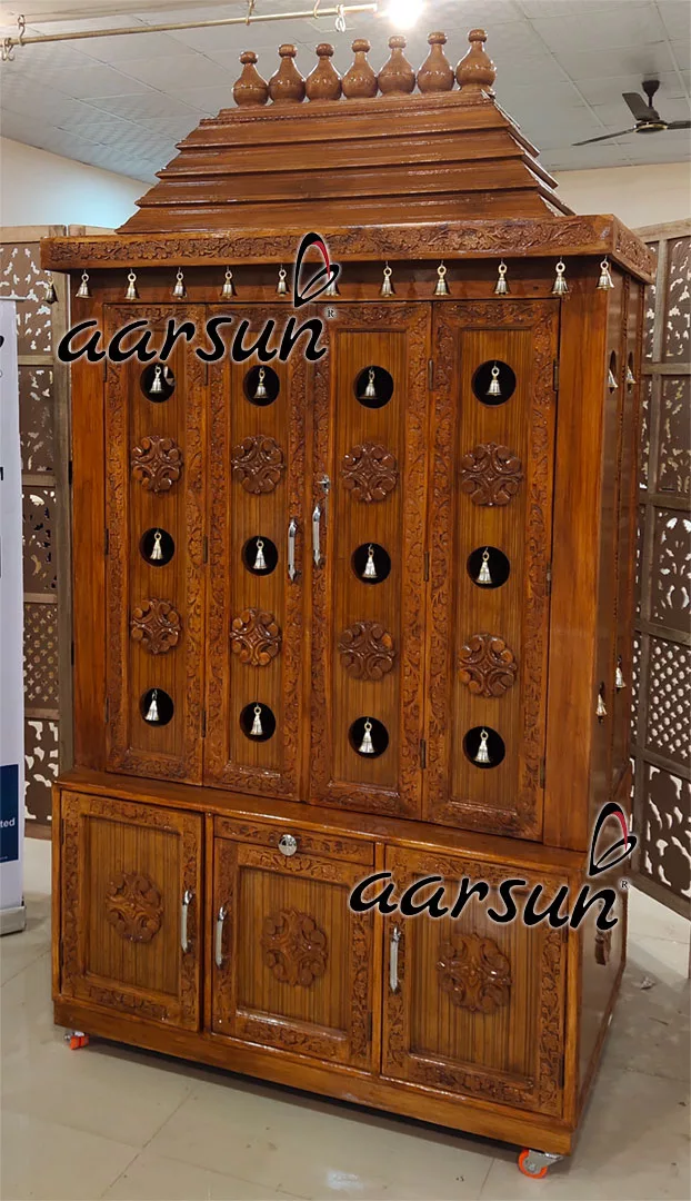 Handcrafted DIY Temple with Doors & Bells YT-400 View 2