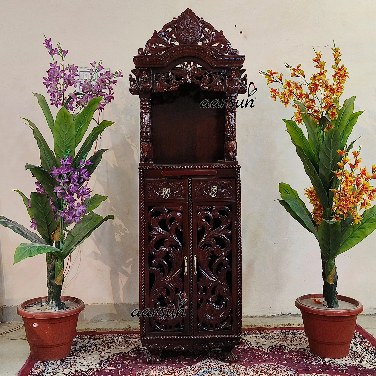 Handcrafted North Indian Puja Mandir View 2