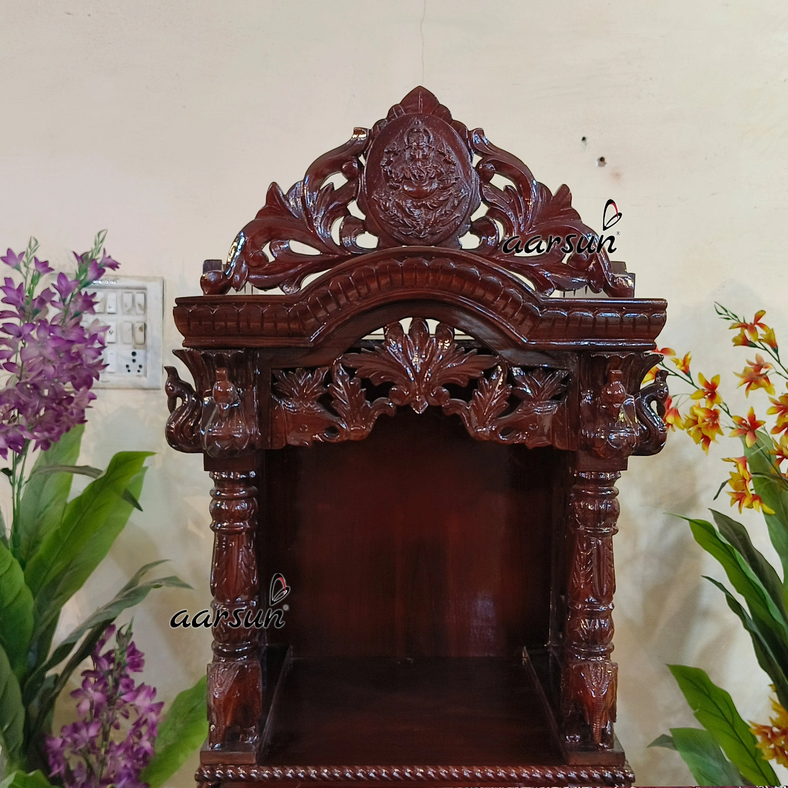 Handcrafted North Indian Puja Mandir View 5