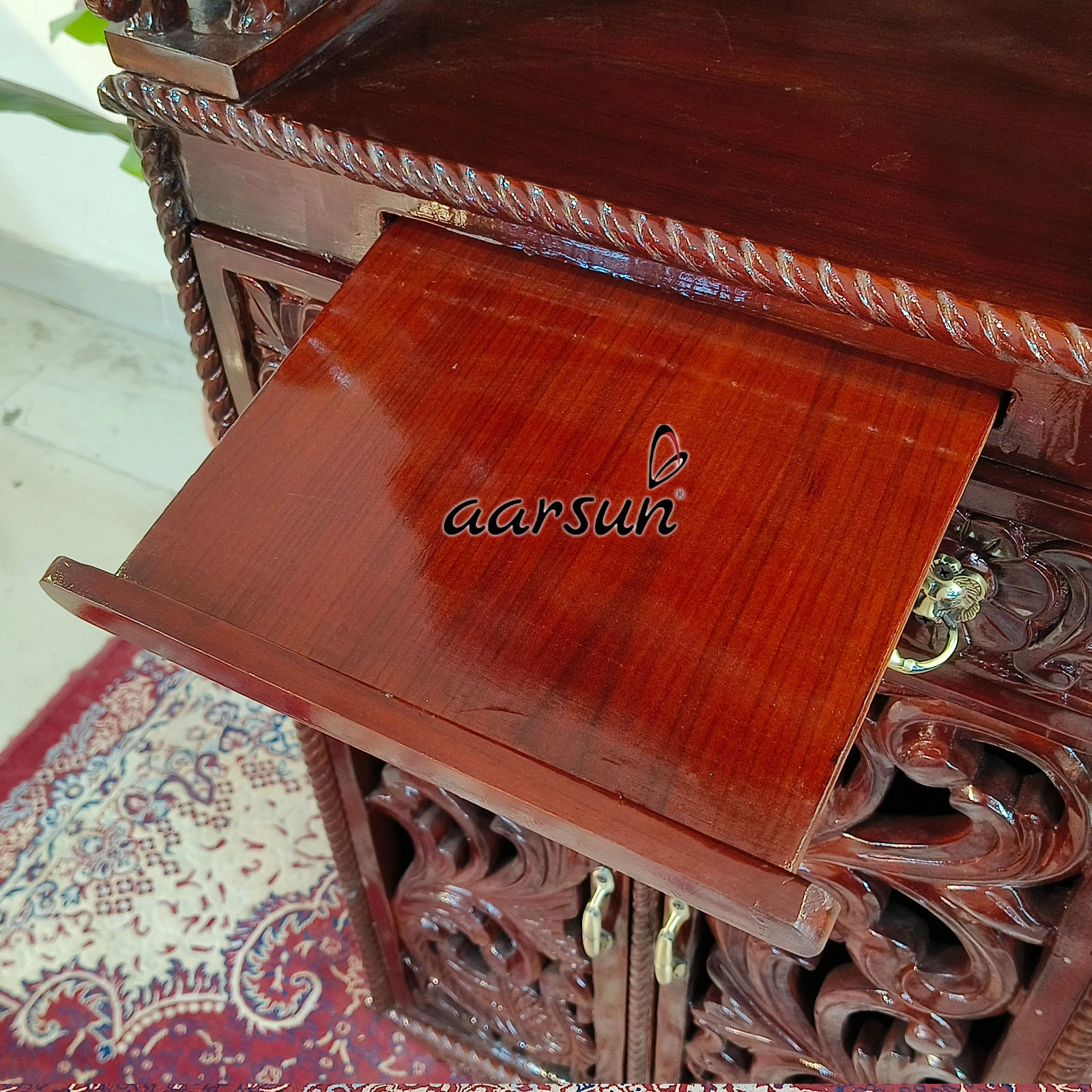 Handcrafted North Indian Puja Mandir View 7