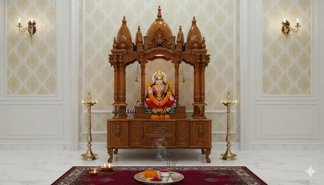 Handcrafted Teak Temples Customized as per Your Choice YT-431