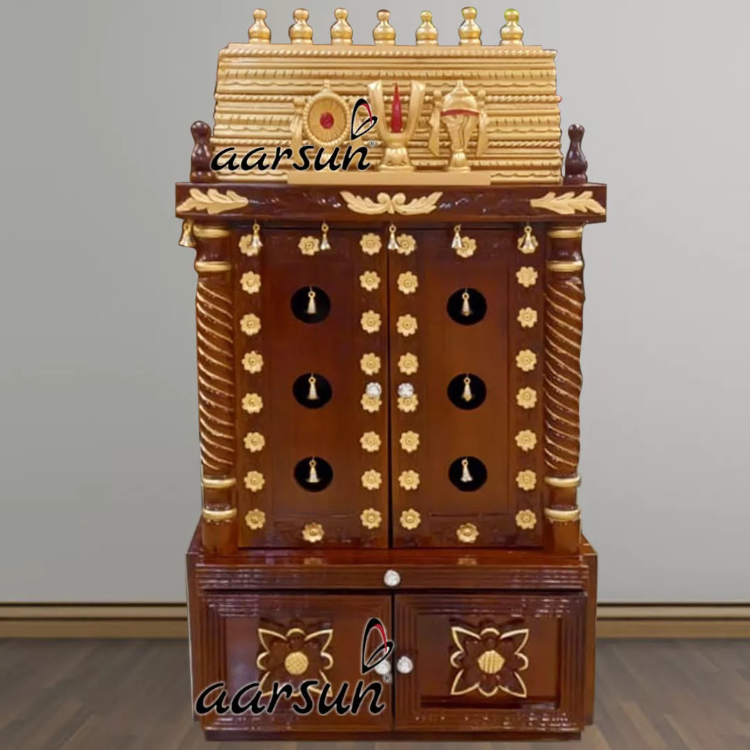 Hand Carved Bell Pooja Temple MNDR-0071 View 6