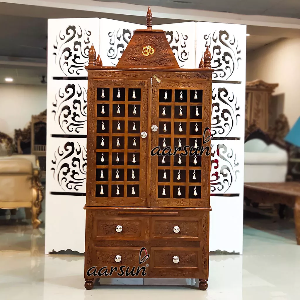 Pooja Temple with Bells TEAKTMP-003 View 6