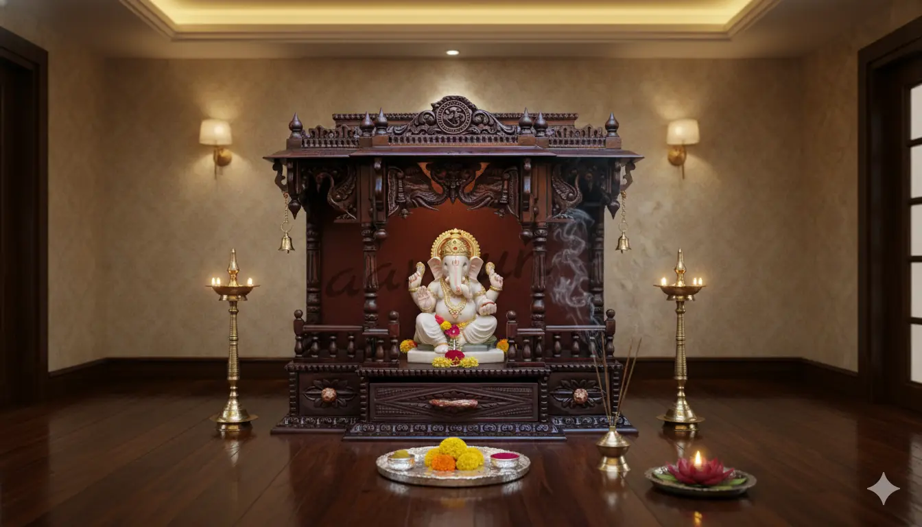 Handmade Teak Temple MNDR-0008