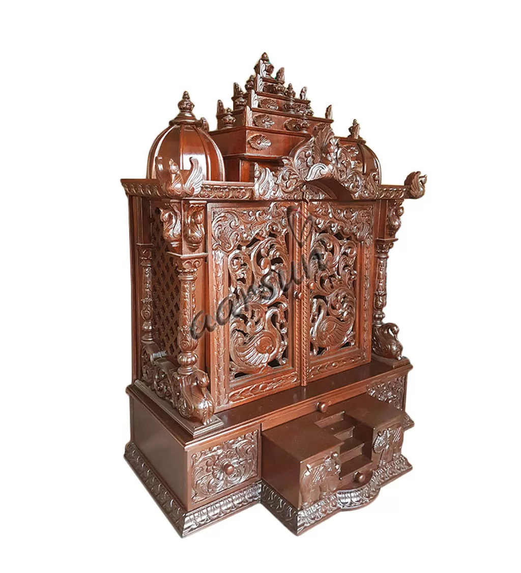 Home Pooja Temple - Wooden Mandir MNDR-0128 View 3