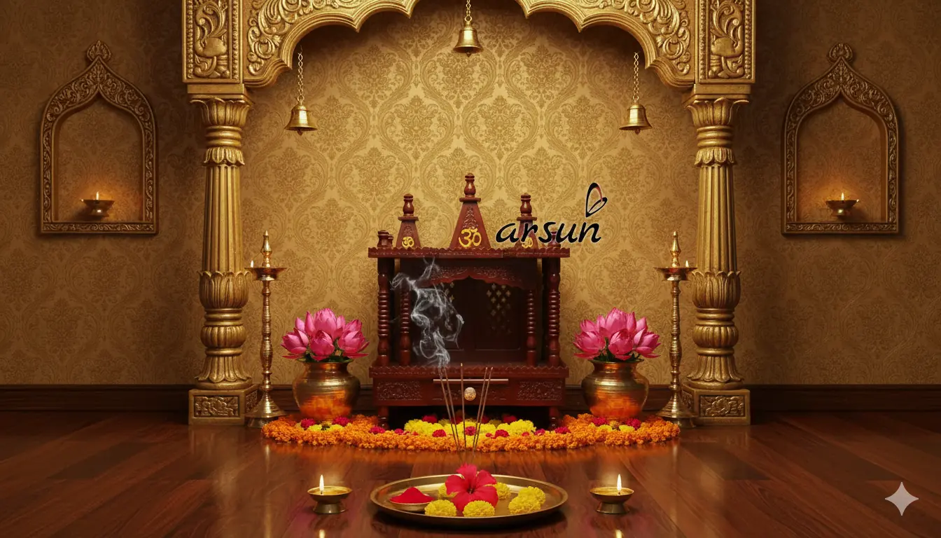 Home Temple in Sheesham Wood 7254W View 6