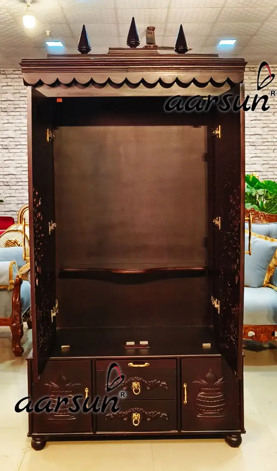 Home Temple with Pocket Door, Ghar ka Mandir with Video View 5