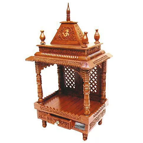 Wooden Temple Home Mandir - Rosewood Pooja Unit MNDR-0060 View 2