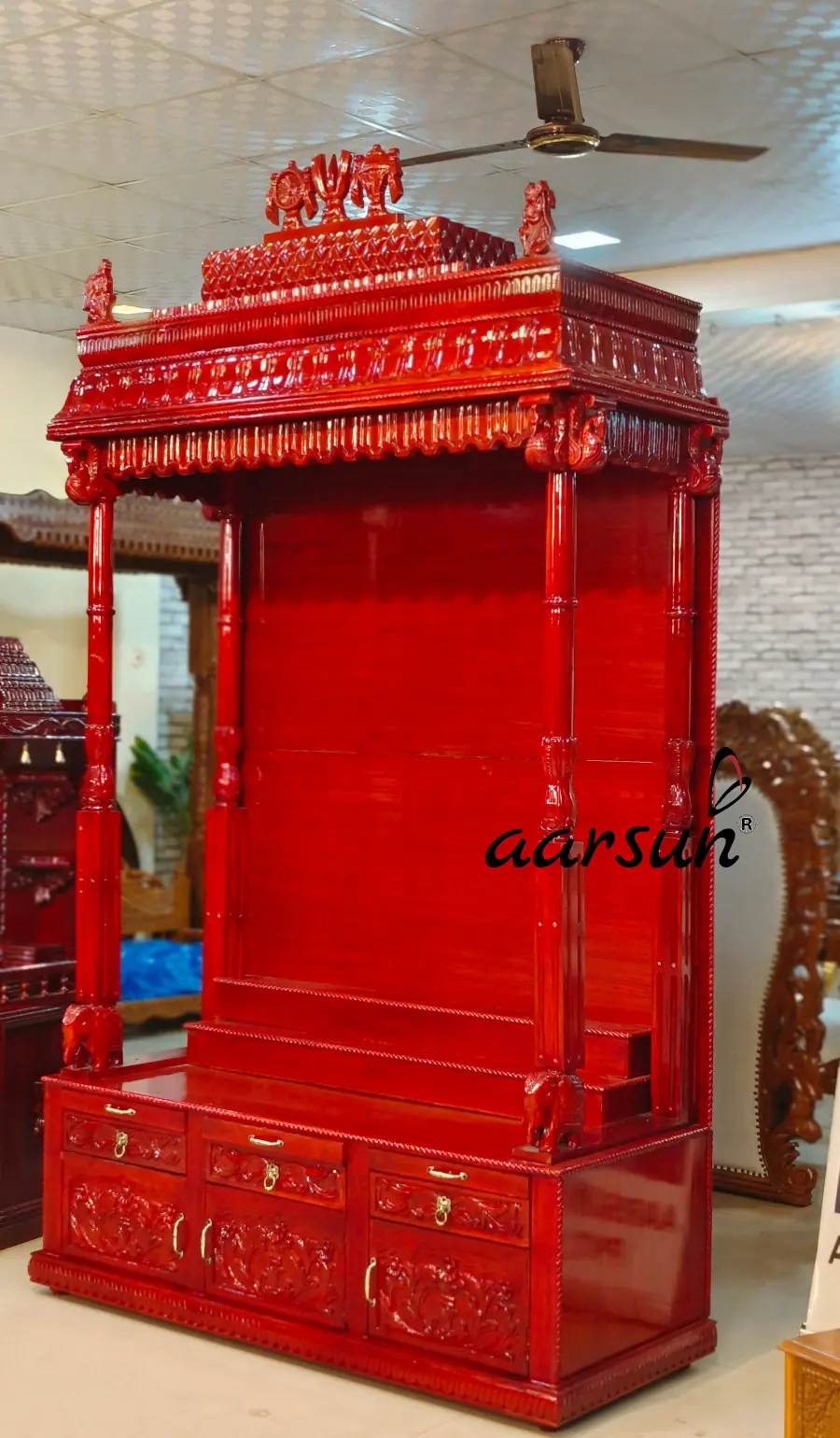 Immense Teak Wood Temple View 4