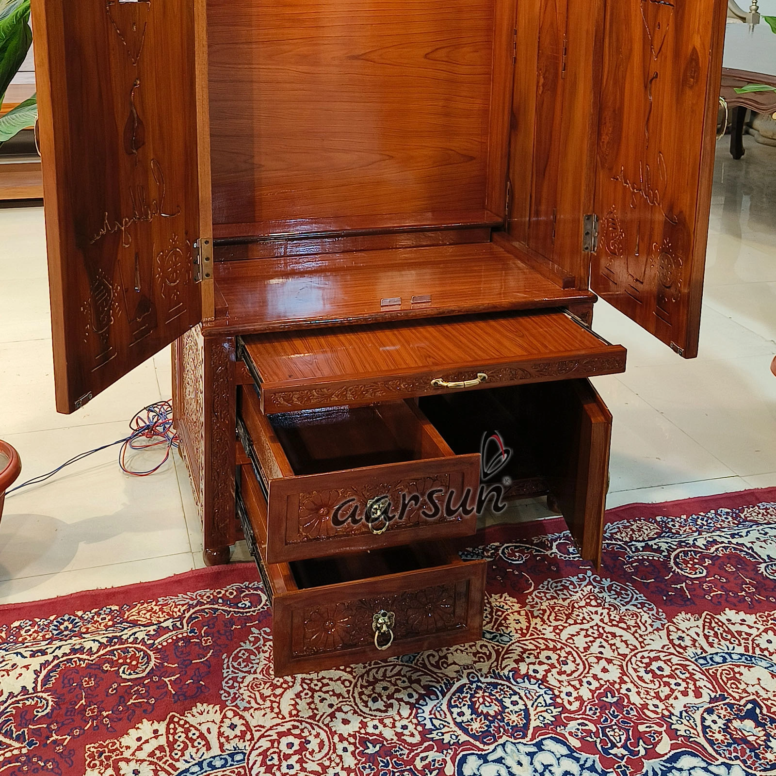 Indian Art- Pooja Mandir Design View 6