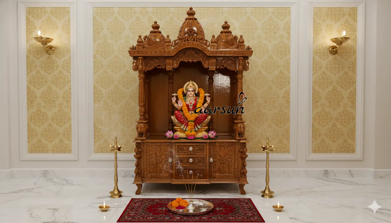 Large Size Temple Handcrafted in Teak with High Gloss Finish YT-392