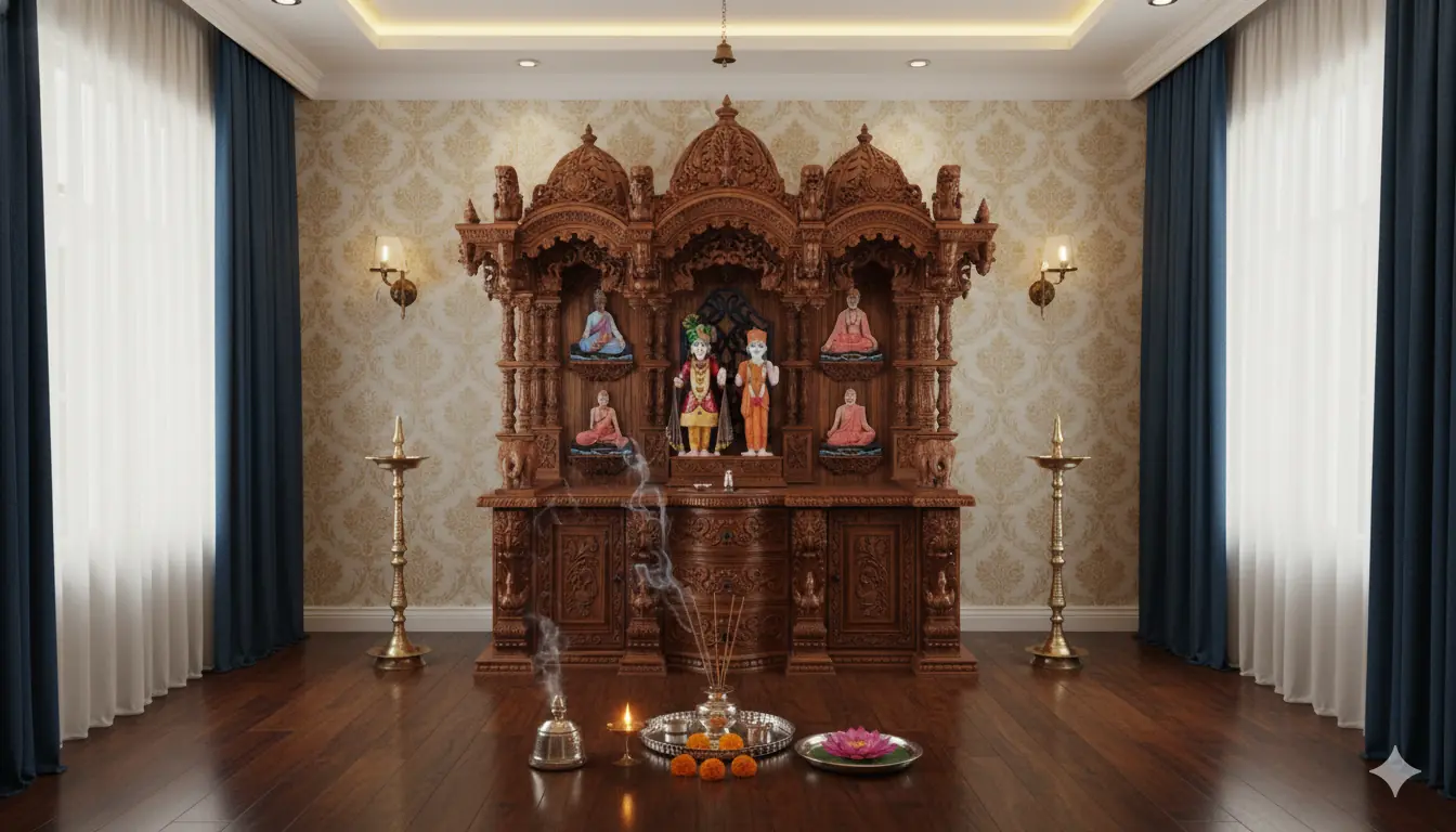 Large Teak Mandir MNDR-0090