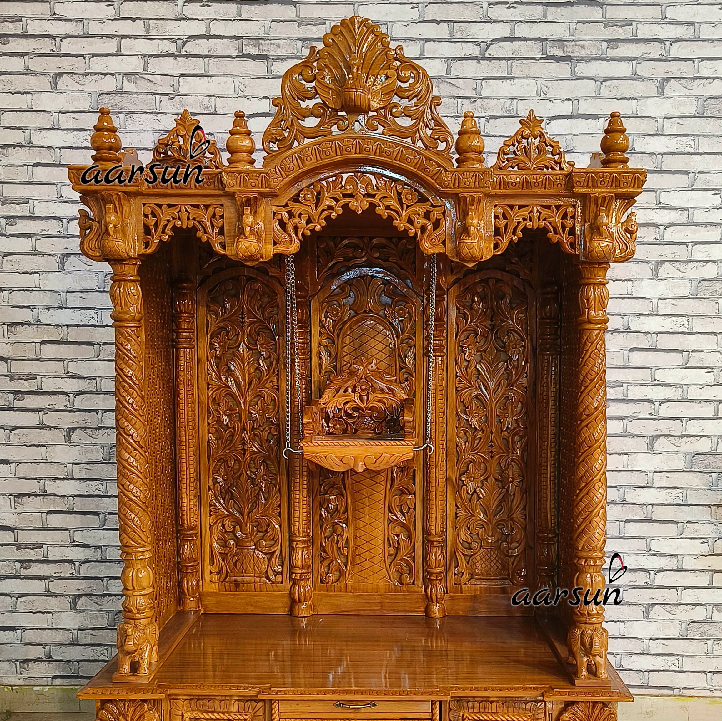 Large Temple With Krishna Jhula in Sanctum Sanctorum View 4