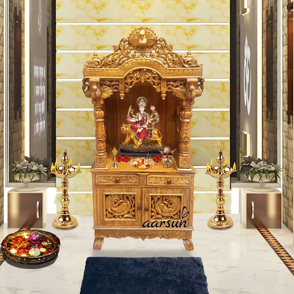 Large Wooden Temple Pooja Unit YT-103 View 5