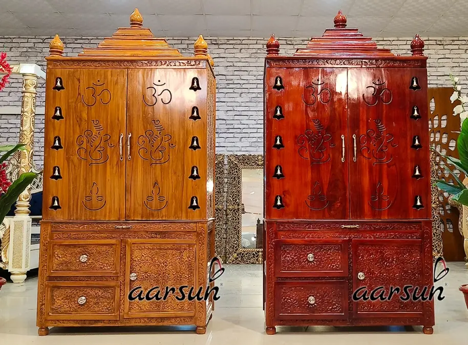 Latest design modern wooden Pooja Cabinet YT - 1111 View 6