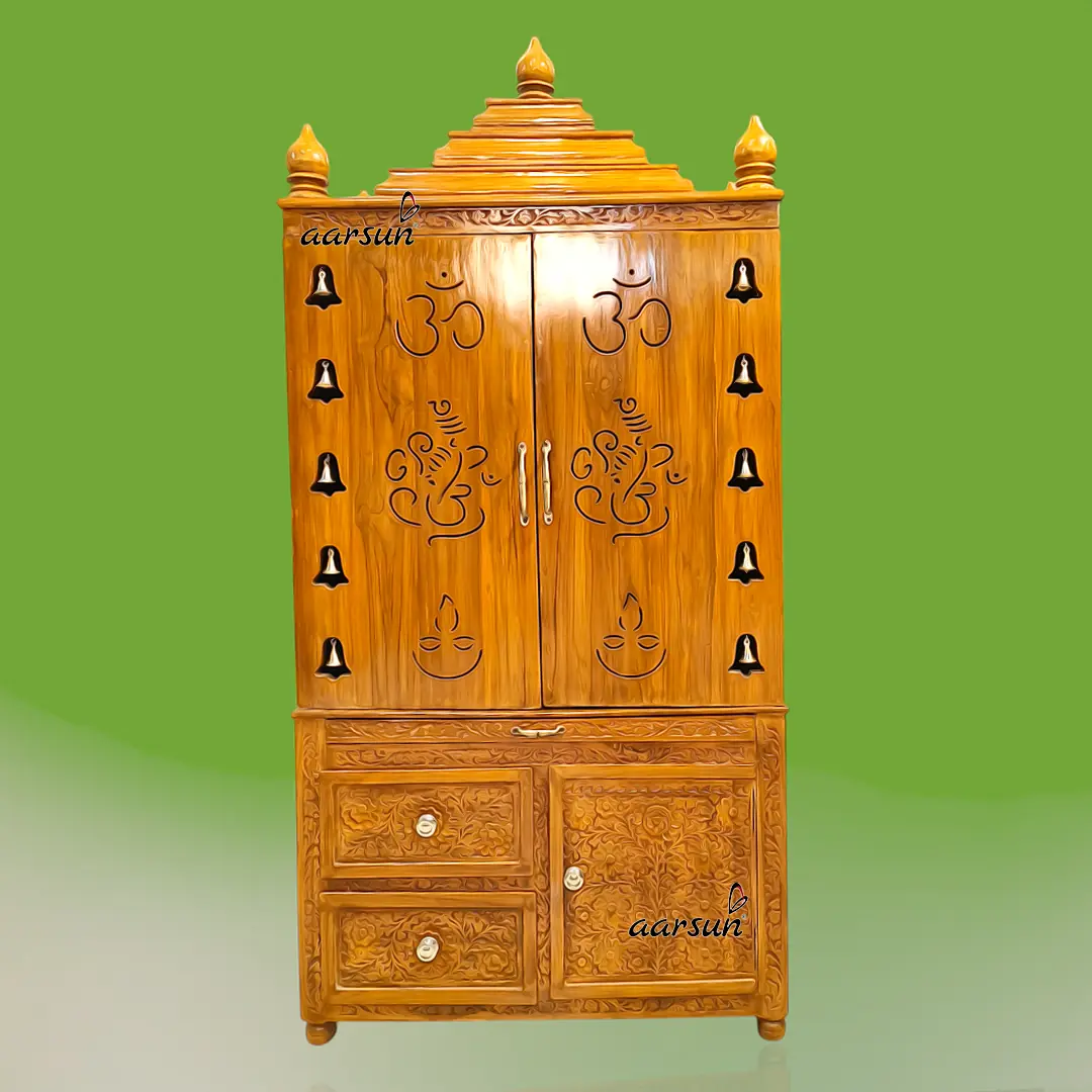 Latest design modern wooden Pooja Cabinet YT - 1111