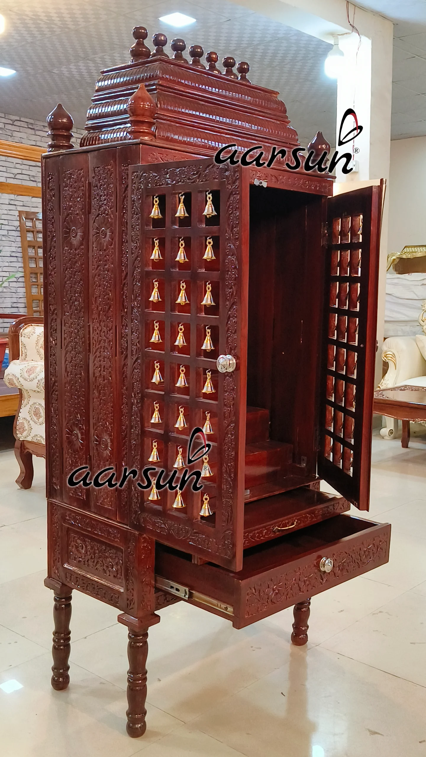 Latest Design Temple in Teak View 8