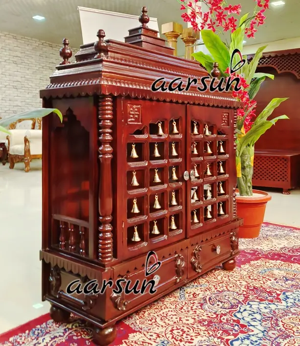 Latest Wooden Mandir design - Global delivery View 4