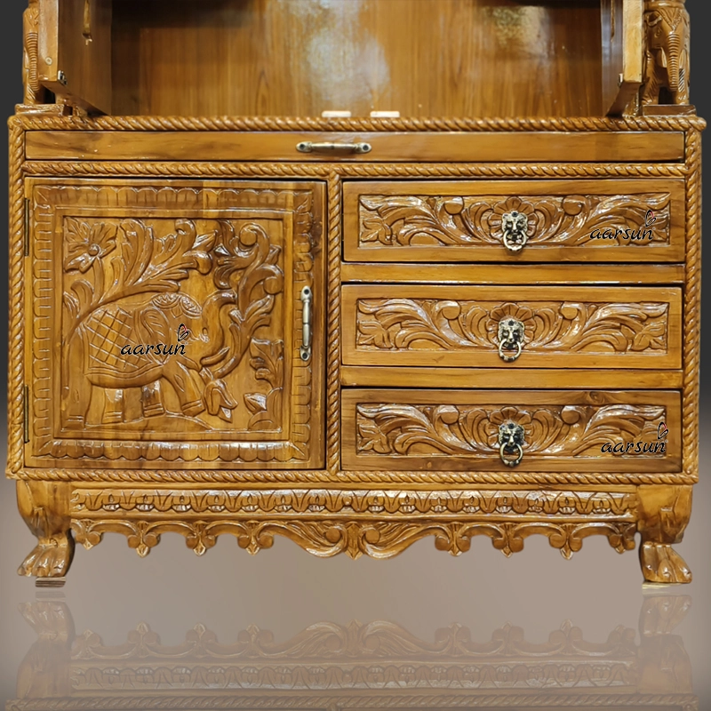 LED Modern Design Wooden Temple View 3