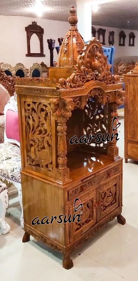 Handcarved Teak Wood Mandir for Home YT-327 View 2