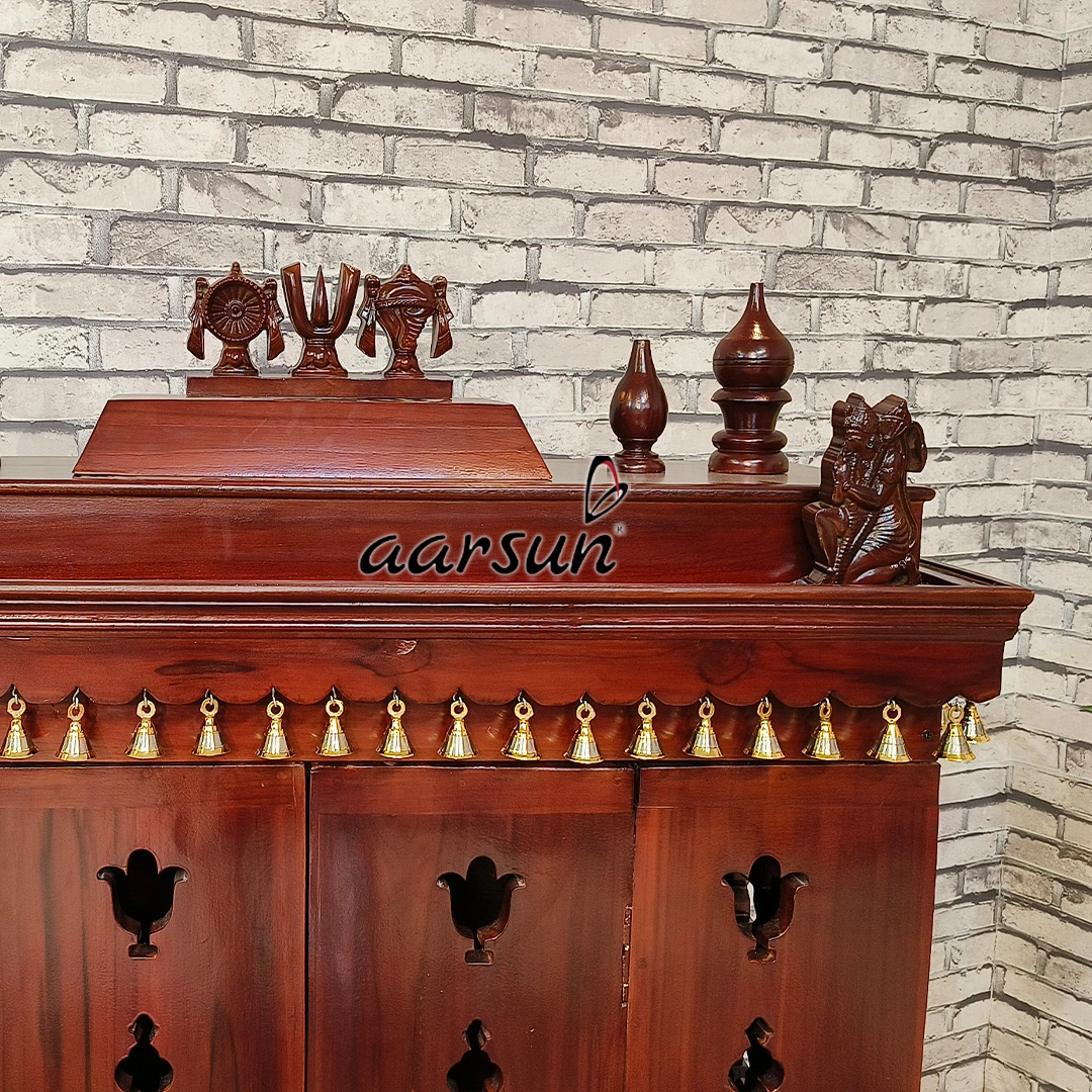 Mandir with Space-Saving 2D Design Foldable Doors View 10