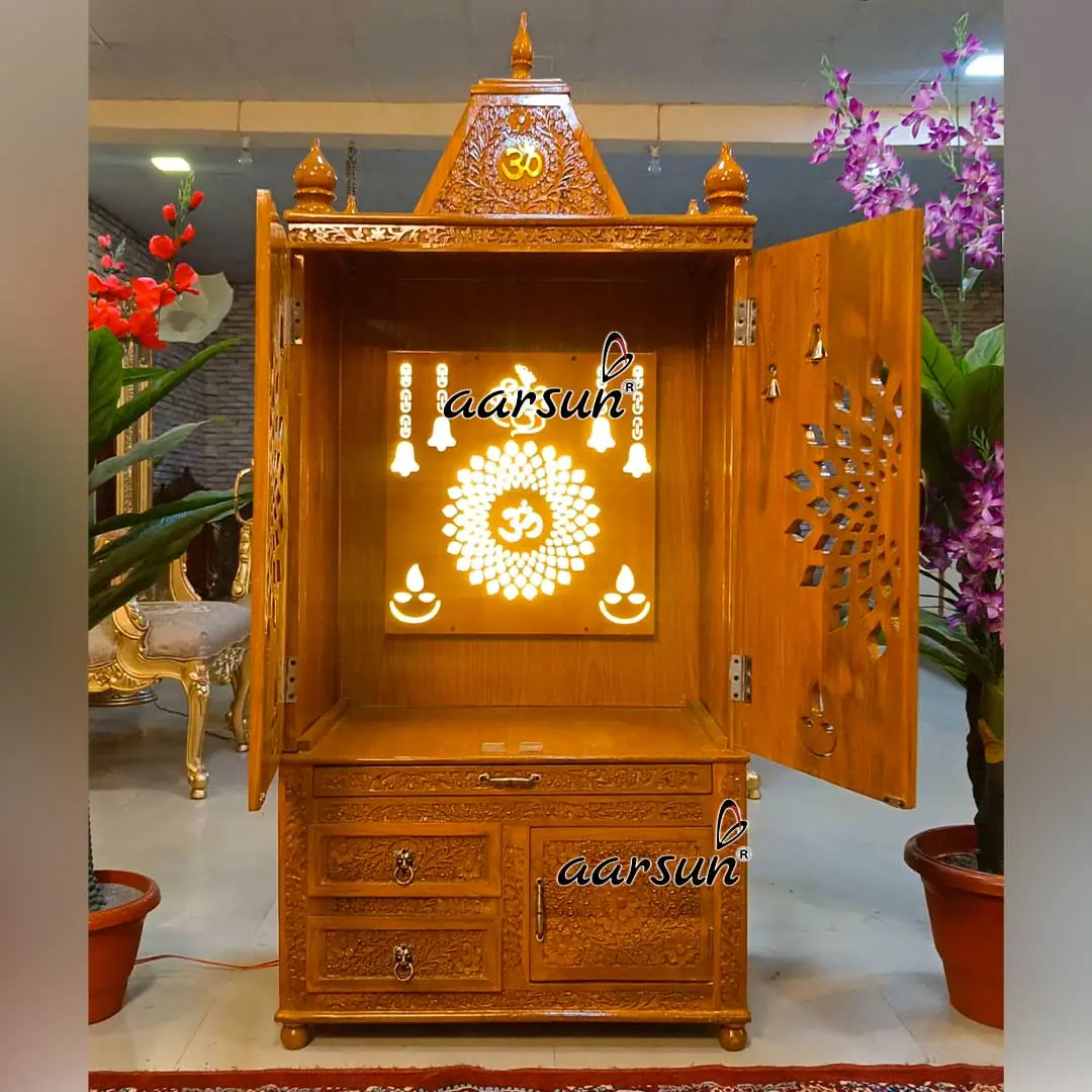 Modern Style Pooja Temple with LED 794 View 4