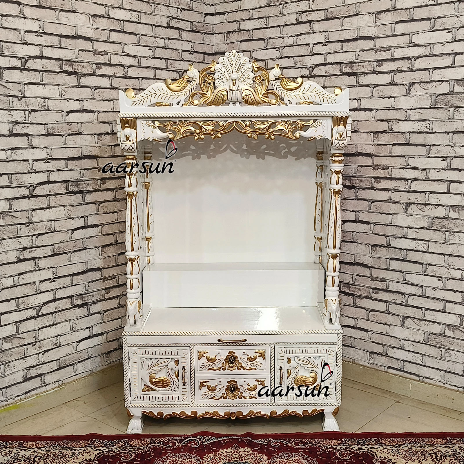 North Mandir Design With Animal Figures View 2