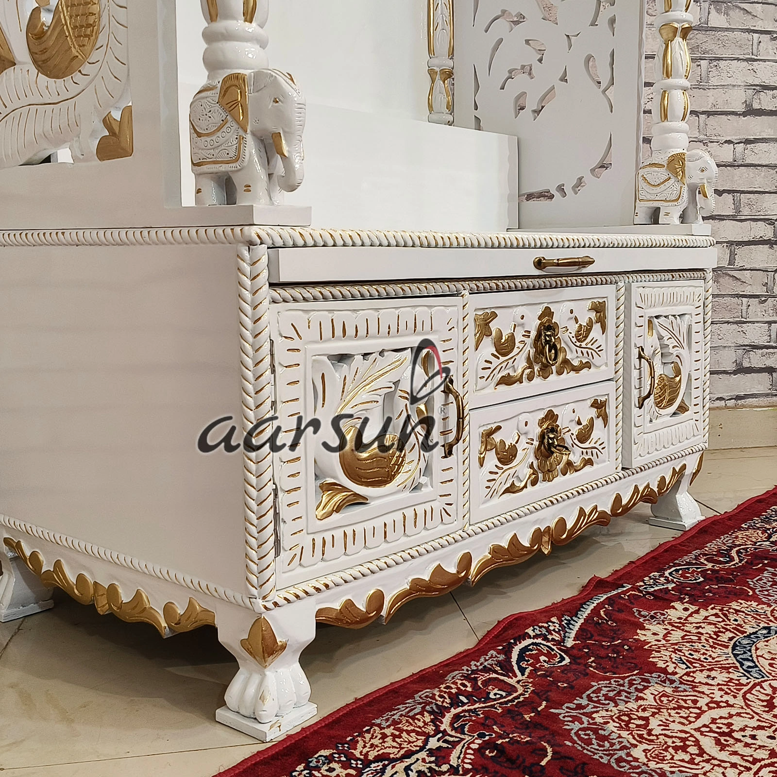 North Mandir Design With Animal Figures View 9