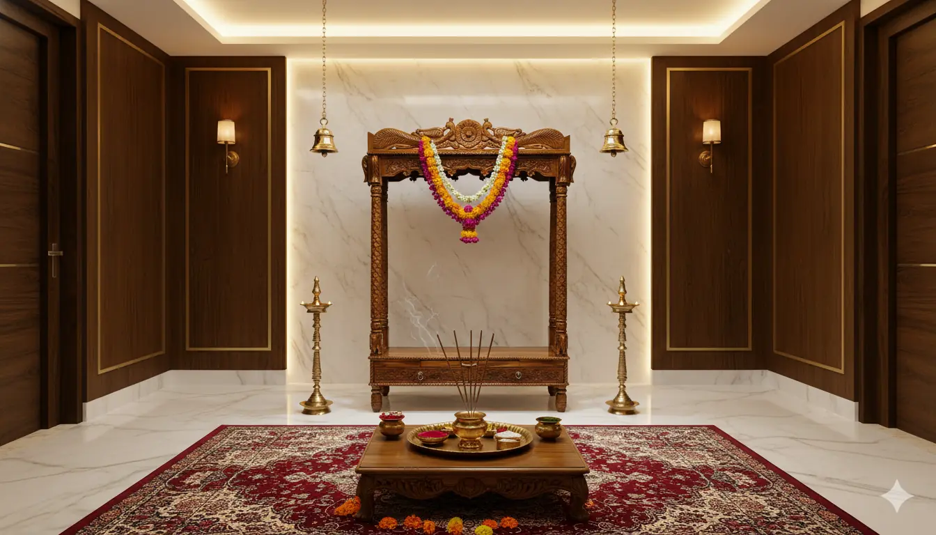 Open-Style Temple with 4 Pillars